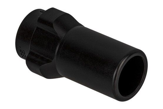 SilencerCo TriLug mount is threaded 1/2x28 for 9mm barrels and suppressors